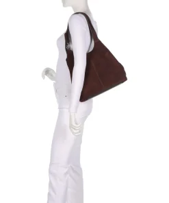 Coccinelle Shoulder Bags|Hobo Bags-C-Easy Suede Hobo bag brushed cow leather