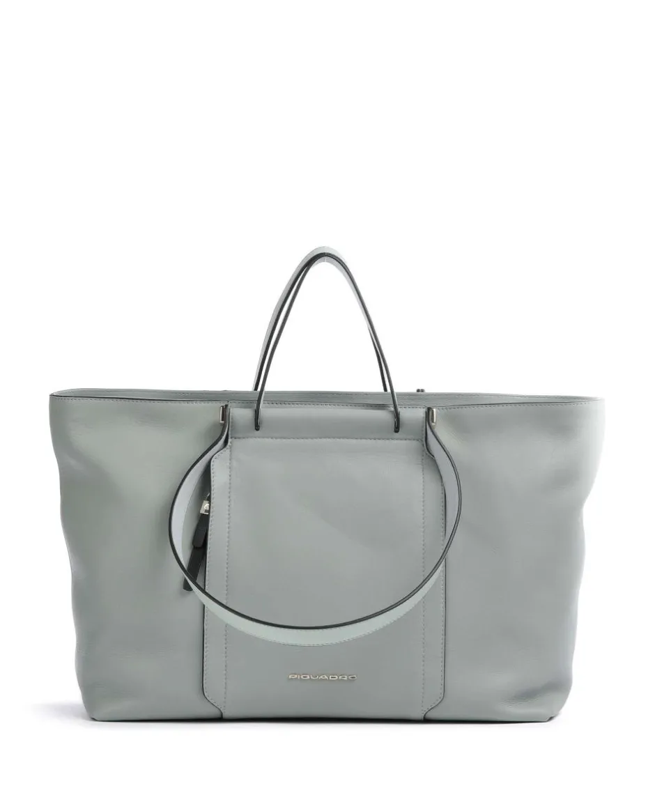 Piquadro Tote Bags-Circle Tote bag 15″ fine grain cow leather