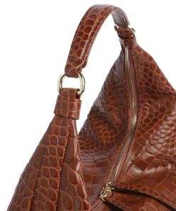 Abro Shoulder Bags|Hobo Bags-Cocco Mondial Nana Big Hobo bag embossed leather