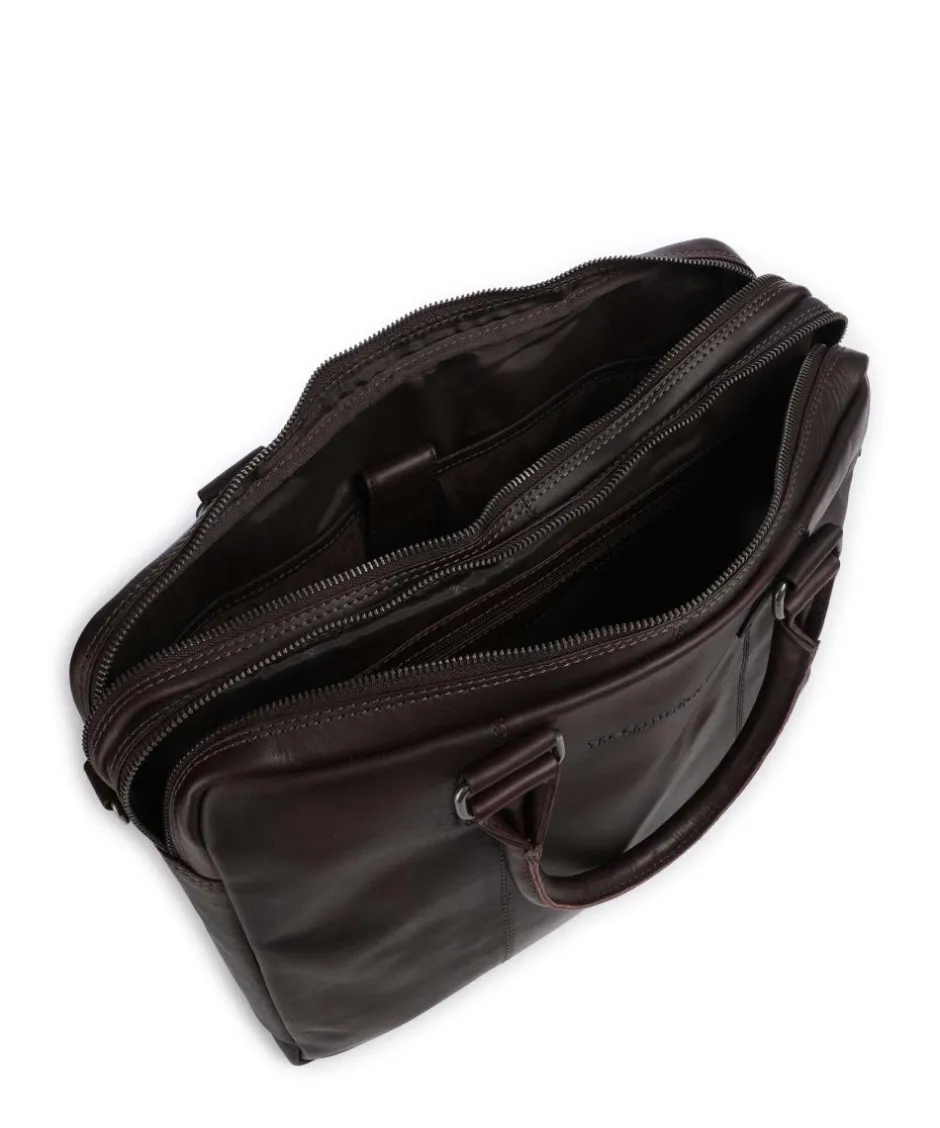 The Chesterfield Brand Business- & Laptop Bags-Cow Wax Pull Up Fabian Briefcase 15″ cow leather