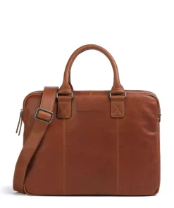 The Chesterfield Brand Business- & Laptop Bags-Cow Wax Pull Up Fabian Briefcase 15″ cow leather
