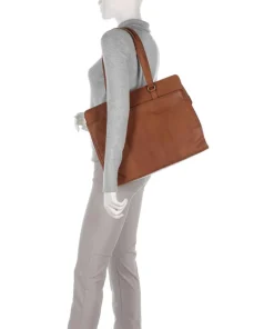 The Chesterfield Brand Tote Bags-Cow Wax Pull Up Fidenza Tote bag 15″ pull-up cow leather