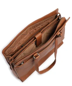 The Chesterfield Brand Tote Bags-Cow Wax Pull Up Fidenza Tote bag 15″ pull-up cow leather