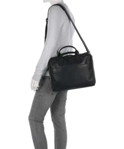 The Chesterfield Brand Business- & Laptop Bags-Cow Wax Pull Up Frazer Briefcase 15″ cow leather