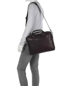 The Chesterfield Brand Business- & Laptop Bags-Cow Wax Pull Up Frazer Briefcase 15″ cow leather