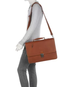 The Chesterfield Brand Business- & Laptop Bags-Cow Wax Pull Up Glenwood Briefcase 17″ cow leather