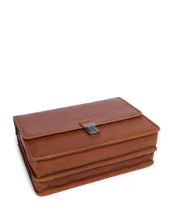 The Chesterfield Brand Business- & Laptop Bags-Cow Wax Pull Up Glenwood Briefcase 17″ cow leather