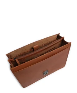The Chesterfield Brand Business- & Laptop Bags-Cow Wax Pull Up Glenwood Briefcase 17″ cow leather
