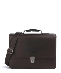 The Chesterfield Brand Business- & Laptop Bags-Cow Wax Pull Up Glenwood Briefcase 17″ cow leather