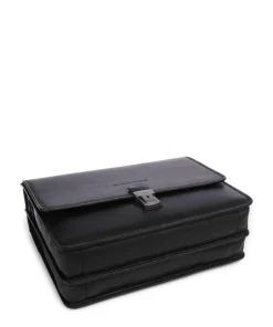 The Chesterfield Brand Business- & Laptop Bags-Cow Wax Pull Up Glenwood Briefcase 17″ cow leather