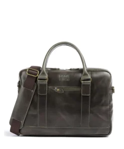 Buckle & Seam Business- & Laptop Bags-Crazy Horse Everett Briefcase 16″ fine grain cow leather