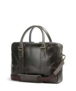 Buckle & Seam Business- & Laptop Bags-Crazy Horse Everett Briefcase 16″ fine grain cow leather