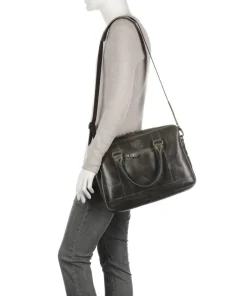 Buckle & Seam Business- & Laptop Bags-Crazy Horse Everett Briefcase 16″ fine grain cow leather