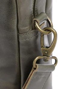 Buckle & Seam Business- & Laptop Bags-Crazy Horse Everett Briefcase 16″ fine grain cow leather