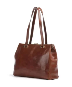 Giudi Tote Bags-Crown Tote bag fine grain cow leather