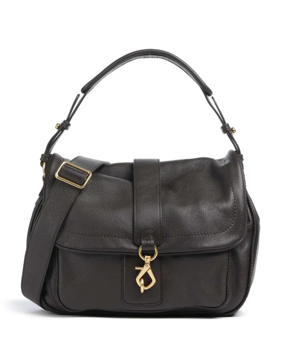Abro Shoulder Bags|Hobo Bags-Dalia Star Saddle Hobo bag grained leather