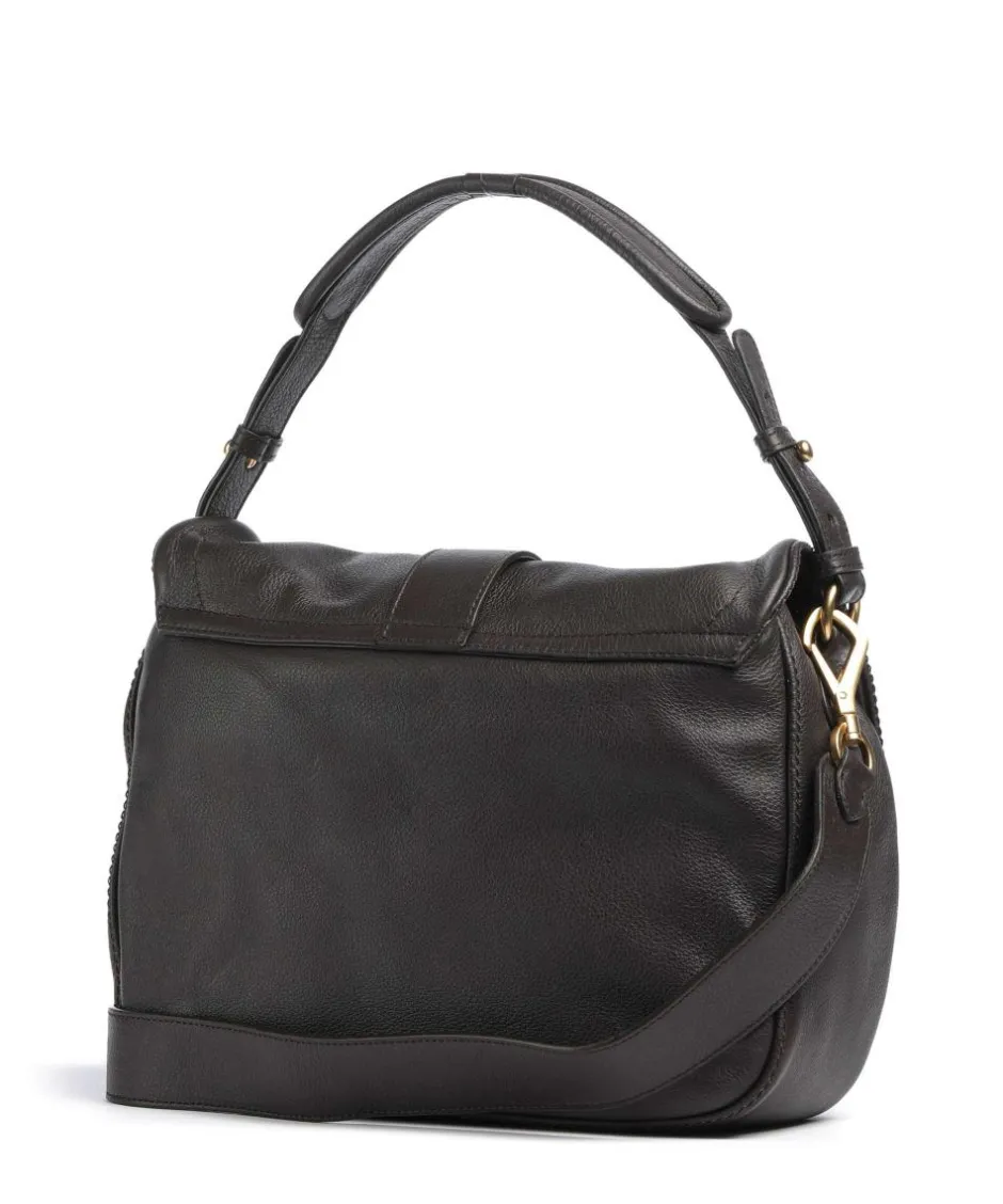 Abro Shoulder Bags|Hobo Bags-Dalia Star Saddle Hobo bag grained leather