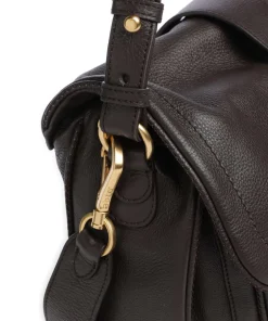 Abro Shoulder Bags|Hobo Bags-Dalia Star Saddle Hobo bag grained leather