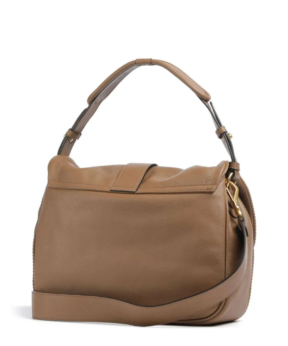Abro Shoulder Bags|Hobo Bags-Dalia Star Saddle Hobo bag grained leather