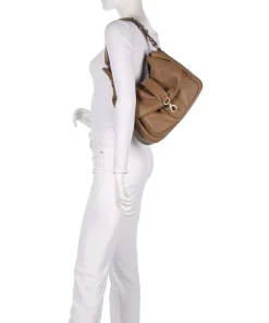 Abro Shoulder Bags|Hobo Bags-Dalia Star Saddle Hobo bag grained leather
