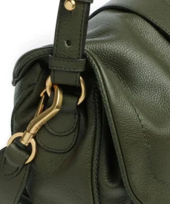 Abro Shoulder Bags|Hobo Bags-Dalia Star Saddle Hobo bag grained leather