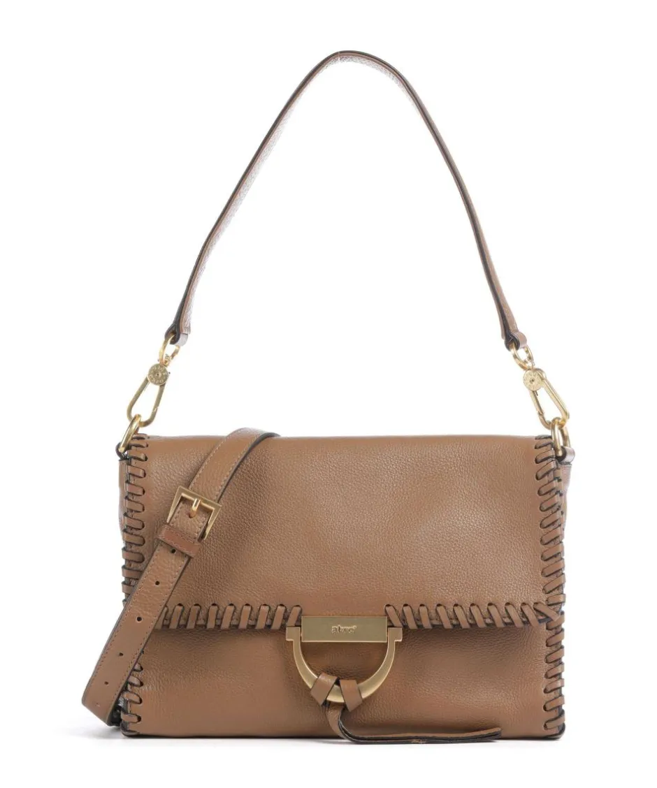 Abro Shoulder Bags|Crossbody Bags-Dalia Temi Stitch Shoulder bag grained leather