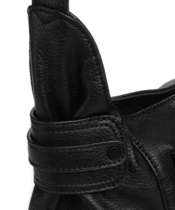 FredsBruder Shoulder Bags|Hobo Bags-Deep Dark Hobo bag imitation leather