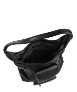 FredsBruder Shoulder Bags|Hobo Bags-Deep Dark Hobo bag imitation leather