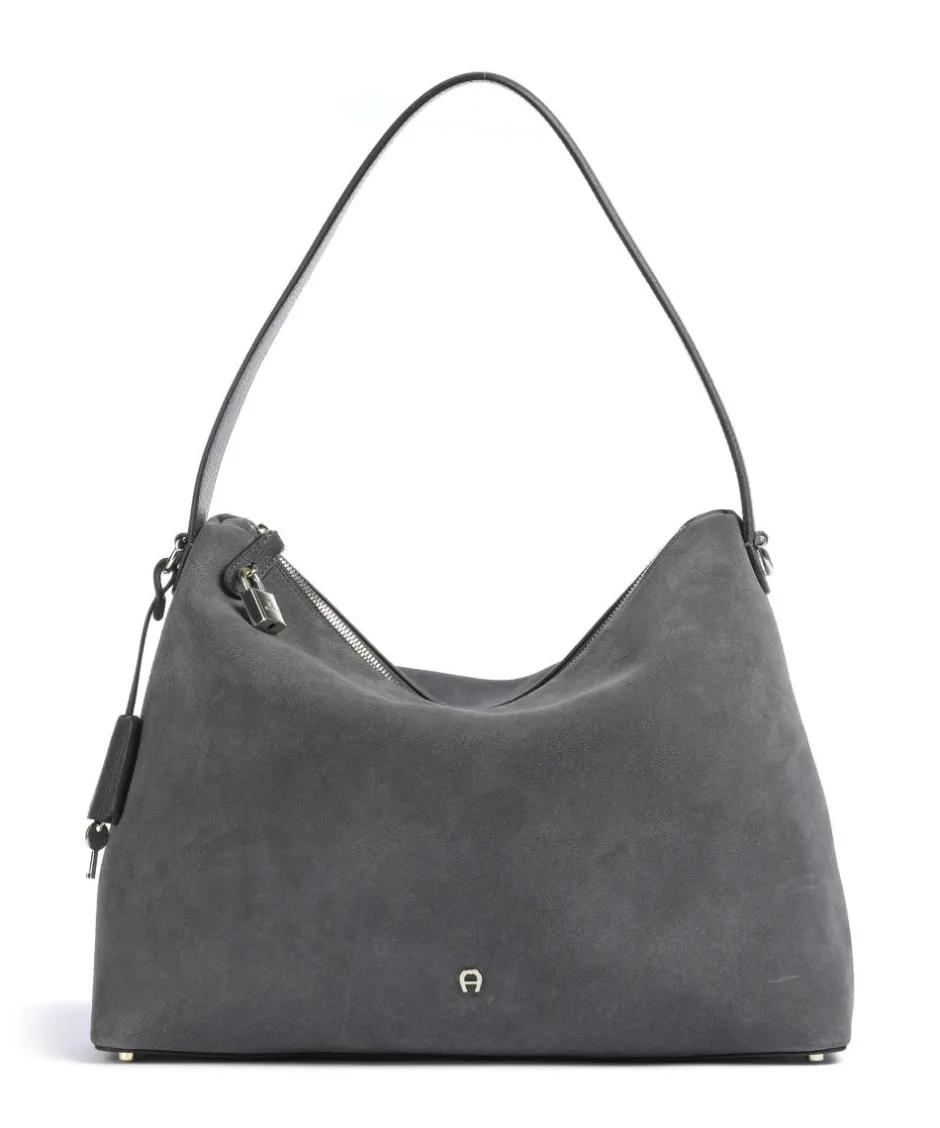 AIGNER Shoulder Bags|Hobo Bags-Delia L Hobo bag brushed leather