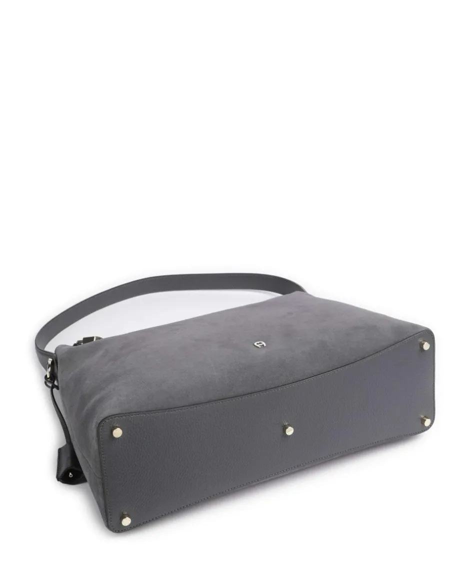 AIGNER Shoulder Bags|Hobo Bags-Delia L Hobo bag brushed leather