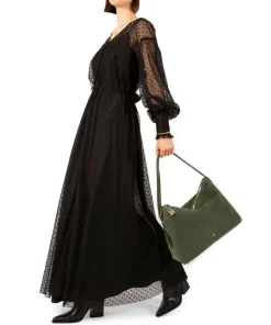 AIGNER Shoulder Bags|Hobo Bags-Delia L Hobo bag brushed leather