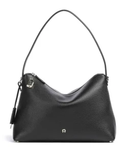 AIGNER Shoulder Bags|Hobo Bags-Delia M Hobo bag grained cow leather