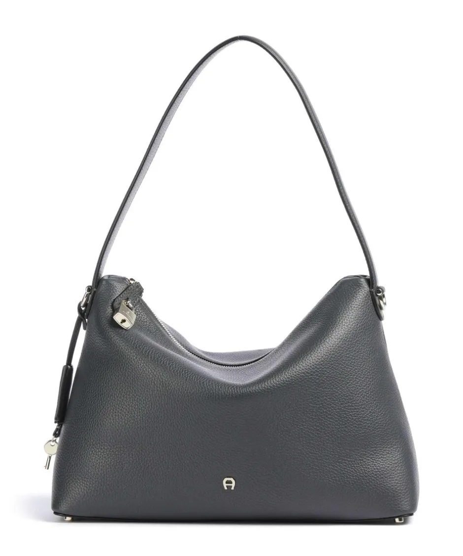 AIGNER Shoulder Bags|Hobo Bags-Delia M Hobo bag grained cow leather