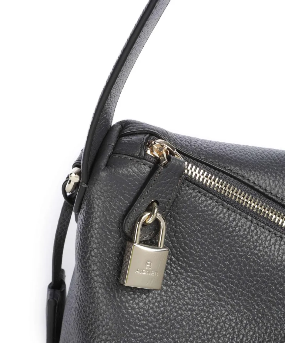 AIGNER Shoulder Bags|Hobo Bags-Delia M Hobo bag grained cow leather