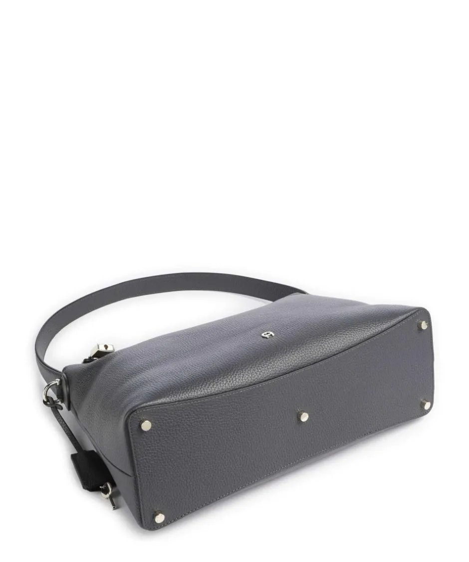 AIGNER Shoulder Bags|Hobo Bags-Delia M Hobo bag grained cow leather