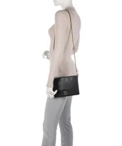 Pinko Clutch & Evening Bags|Crossbody Bags-Flat Classic Crossbody bag fine grain cow leather