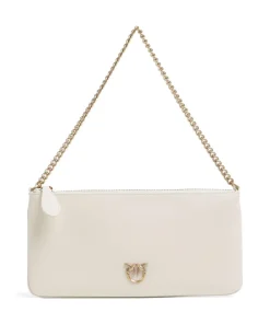 Pinko Clutch & Evening Bags|Shoulder Bags-Flat Horizontal Shoulder bag fine grain cow leather