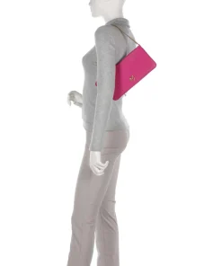 Pinko Clutch & Evening Bags|Shoulder Bags-Flat Horizontal Shoulder bag fine grain cow leather