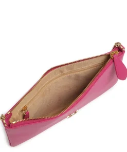 Pinko Clutch & Evening Bags|Shoulder Bags-Flat Horizontal Shoulder bag fine grain cow leather