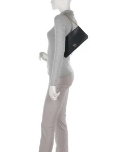Pinko Clutch & Evening Bags|Shoulder Bags-Flat Horizontal Shoulder bag fine grain cow leather
