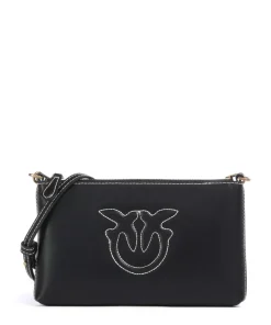 Pinko Clutch & Evening Bags|Crossbody Bags-Flat Mini Crossbody bag softly grained calfskin