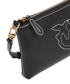 Pinko Clutch & Evening Bags|Crossbody Bags-Flat Mini Crossbody bag softly grained calfskin