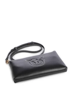 Pinko Clutch & Evening Bags|Crossbody Bags-Flat Mini Crossbody bag softly grained calfskin