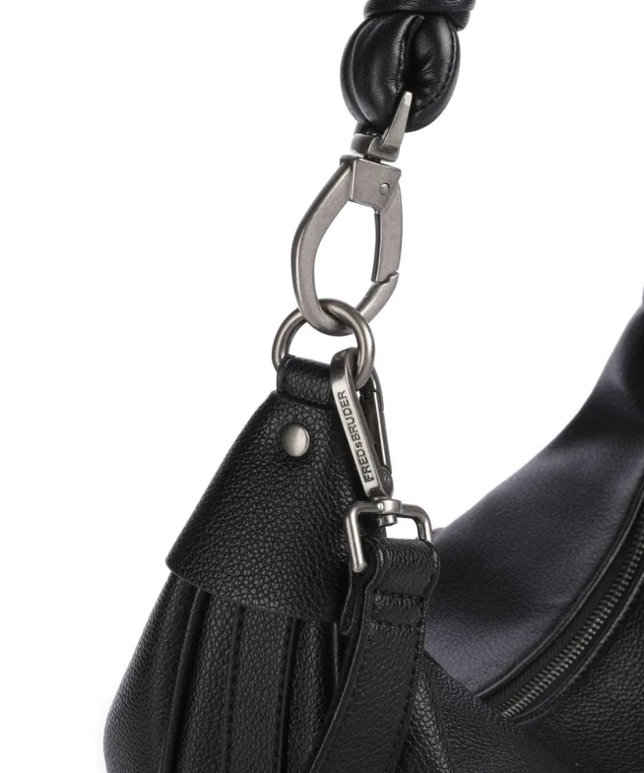 FredsBruder Shoulder Bags|Hobo Bags-Good Vibes Only Hobo bag grained leather