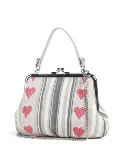 Vivienne Westwood Handbags|Crossbody Bags-Granny Frame Linen Hearts Stripes Crossbody bag fabric