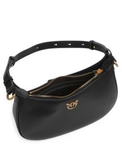 Pinko Shoulder Bags-Half Moon Mini Shoulder bag fine grain cow leather
