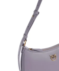 Pinko Shoulder Bags-Half Moon Mini Shoulder bag fine grain cow leather