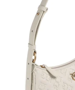 Pinko Shoulder Bags-Half Moon Mini Shoulder bag embossed calfskin