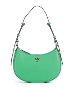 Pinko Shoulder Bags-Half Moon Mini Shoulder bag fine grain cow leather