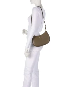 Pinko Shoulder Bags-Half Moon Mini Shoulder bag fine grain cow leather
